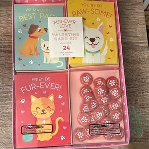 Fur-Ever Love Valentine Card Kit - Multicolor